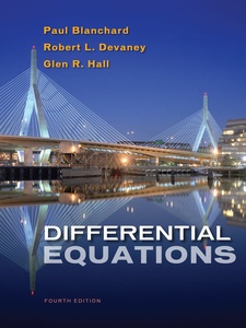 Differential Equations 4th Edition by Blanchard, Devaney, Hall