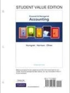 Financial And Managerial Accounting - 9780132962353 - Exercise 9 | Quizlet