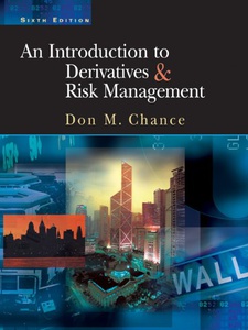 An Introduction to Derivatives and Risk Management 6th Edition by Don Chance