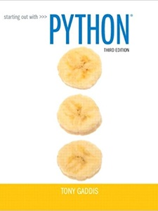 Starting Out with Python 3rd Edition by Tony Gaddis