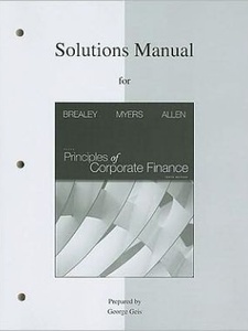 Principles Of Corporate Finance - 9780077316457 - Exercise 5 | Quizlet