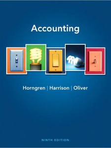 Accounting: A Systems Approach 9th Edition by Charles T. Horngren, M Suzanne Oliver, Walter T Harrison