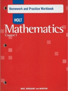 Holt Mathematics Course 1: Homework And Practice Workbook - 1st Edition ...