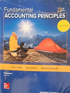 Fundamental Accounting, Volume 1 - 23rd Edition - Solutions and Answers ...