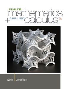 Finite Math and Applied Calculus 6th Edition by Stefan Waner, Steven Costenoble
