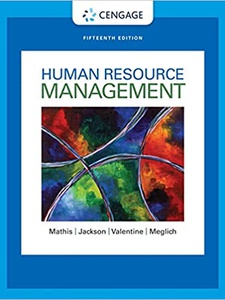 Human Resource Management 15th Edition by John David Jackson, Patricia Meglich, Robert Mathis, Sean Valentine