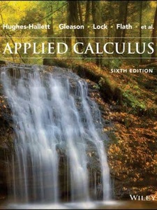Applied Calculus 6th Edition by Andrew M. Gleason, Deborah Hughes-Hallett, Patti Frazer Lock
