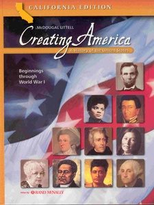 Creating America: Beginnings through World War I, California Edition 1st Edition by MCDOUGAL LITTEL
