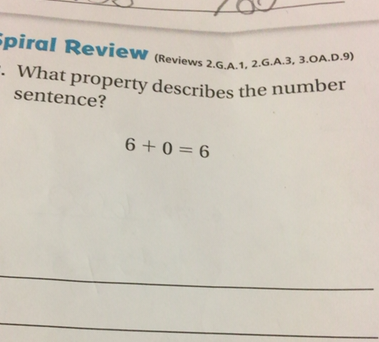 6 0 6 What Property Describes The Number Sentence Property Walls