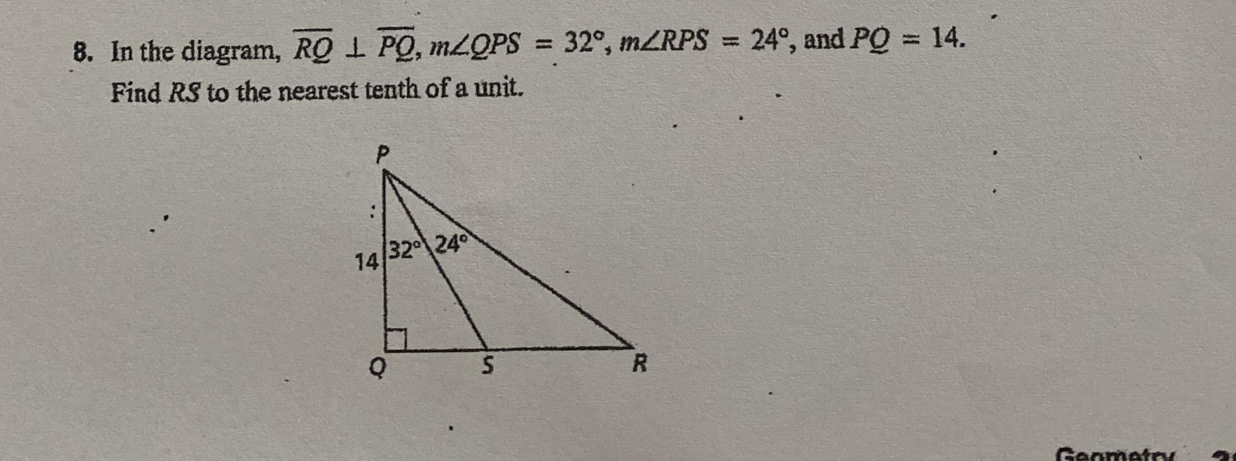 Angle 1 is a complement of angle 2 and the measurement of an | Quizlet