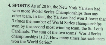 The Yankees have won the World Series every year that they have