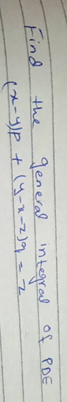 Find The General Integral Of The Pde Math X Y P Y X Z Q Z Math Homework Help And Answers Slader