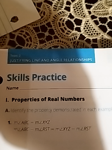 Identify The Property Demonstrated In Each Example. M∠ABC = | Quizlet