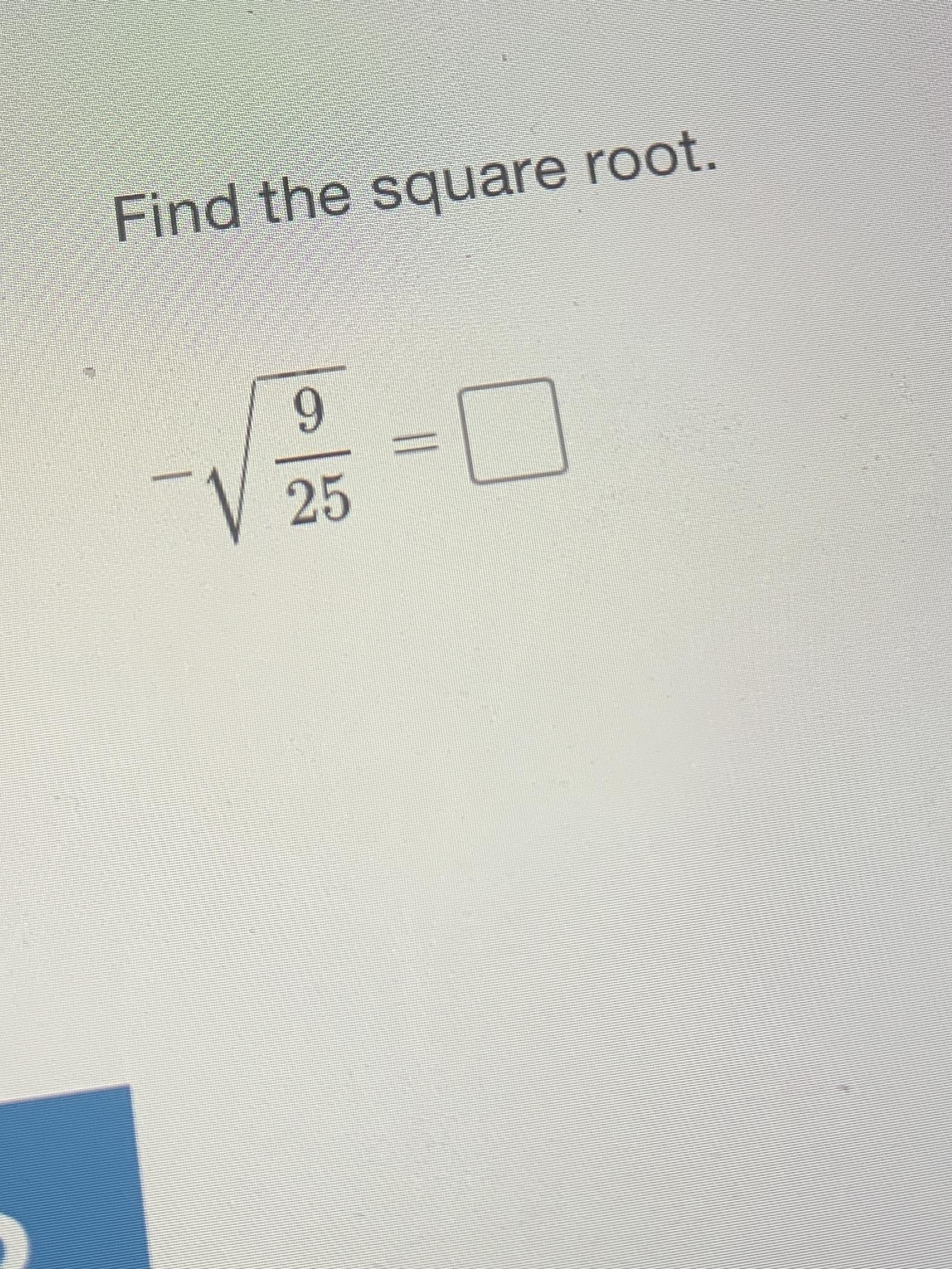 Calculation of Square Root of 25/9