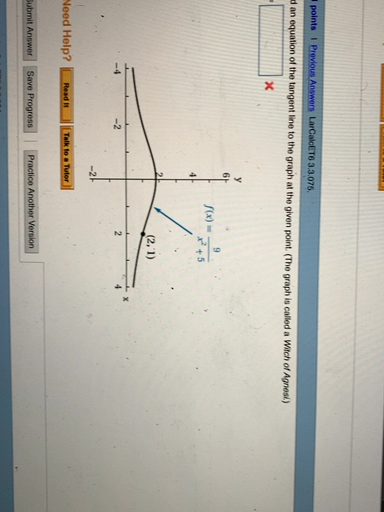 find-an-equation-of-the-tangent-line-to-the-graph-at-the-giv-quizlet