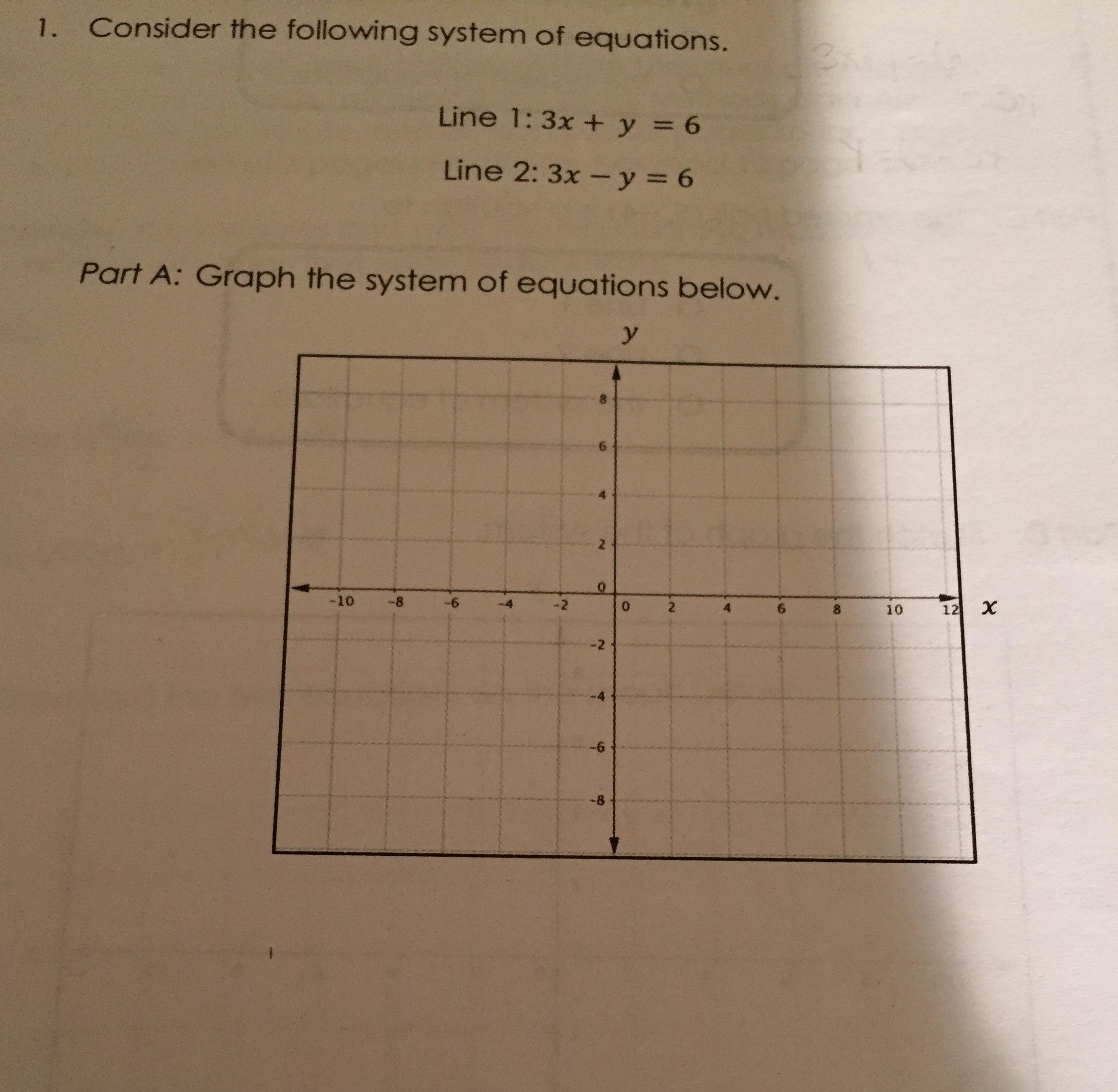 I Eo Foot Proof 1 Cae Er Oprsio Or The Following System Of Equations Line Math 1 3 X Y 6 Math Line Math 2 3 X