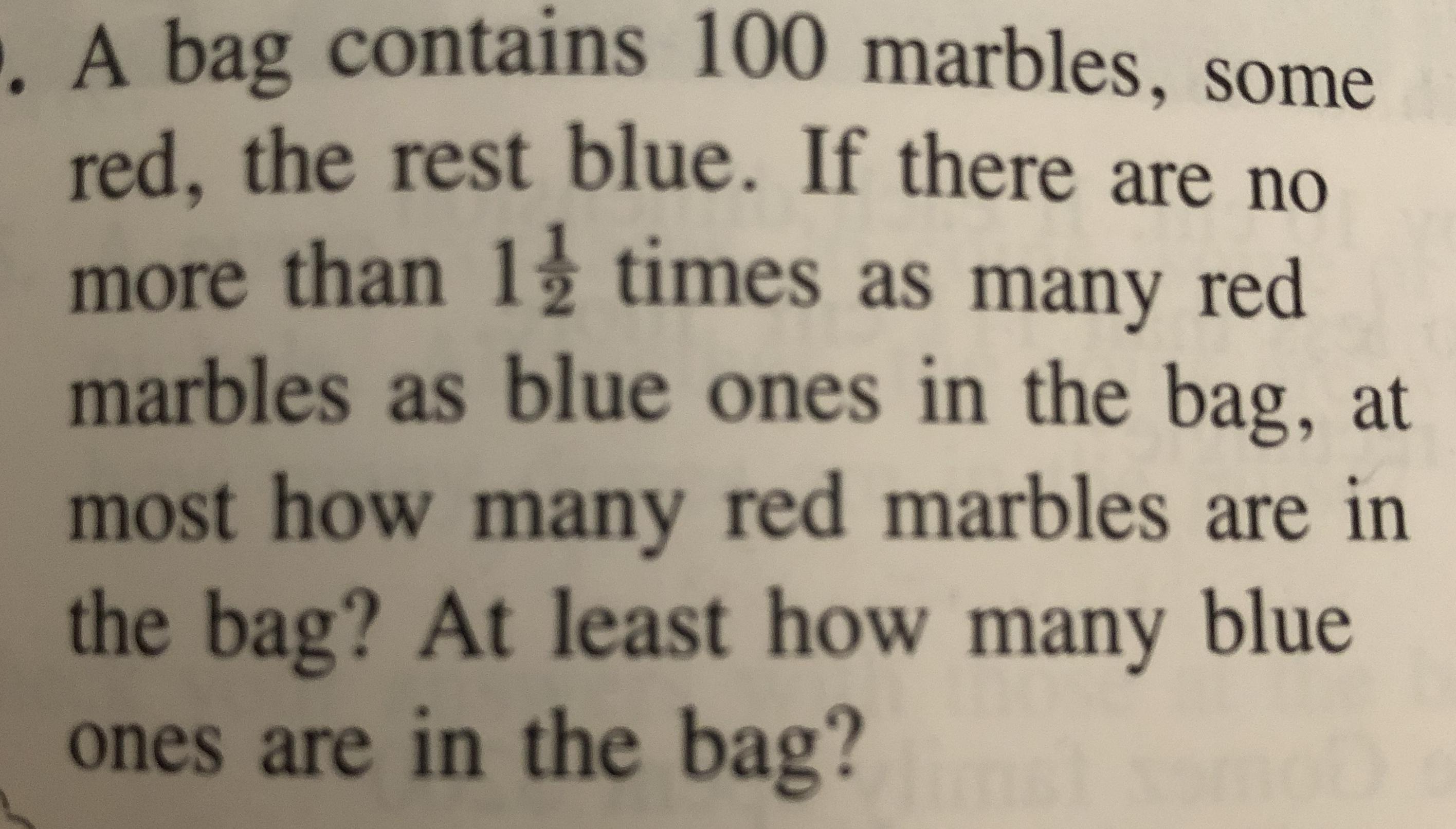 Solved A bag contains 5 red marbles, 3 blue marbles, and 1