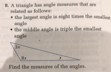 A Triangle Has Angle Measures That Are Related As Follows Quizlet