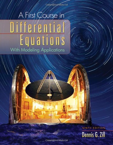 A First Course in Differential Equations: With Modeling 